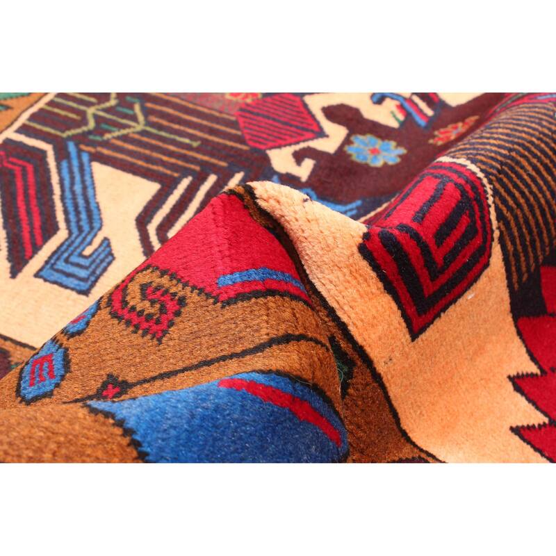 ECARPETGALLERY Hand-knotted Teimani Light Orange Wool Rug - 2'9 x 4'6