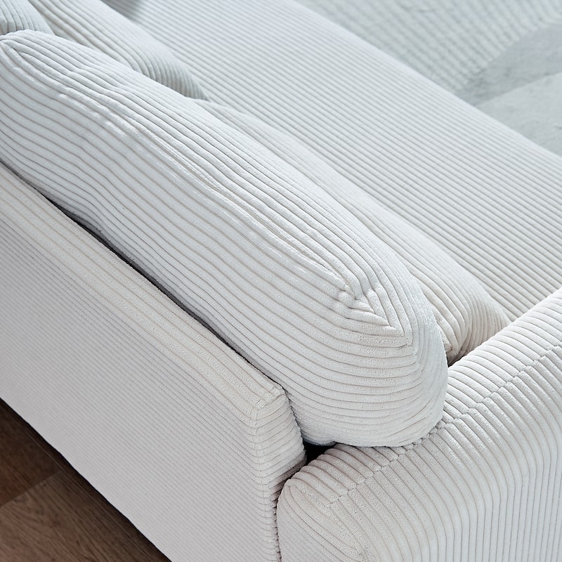 GDFStudio - Emiliano Sofa Set in Premium Corduroy with Elegant Design and Superior Comfort