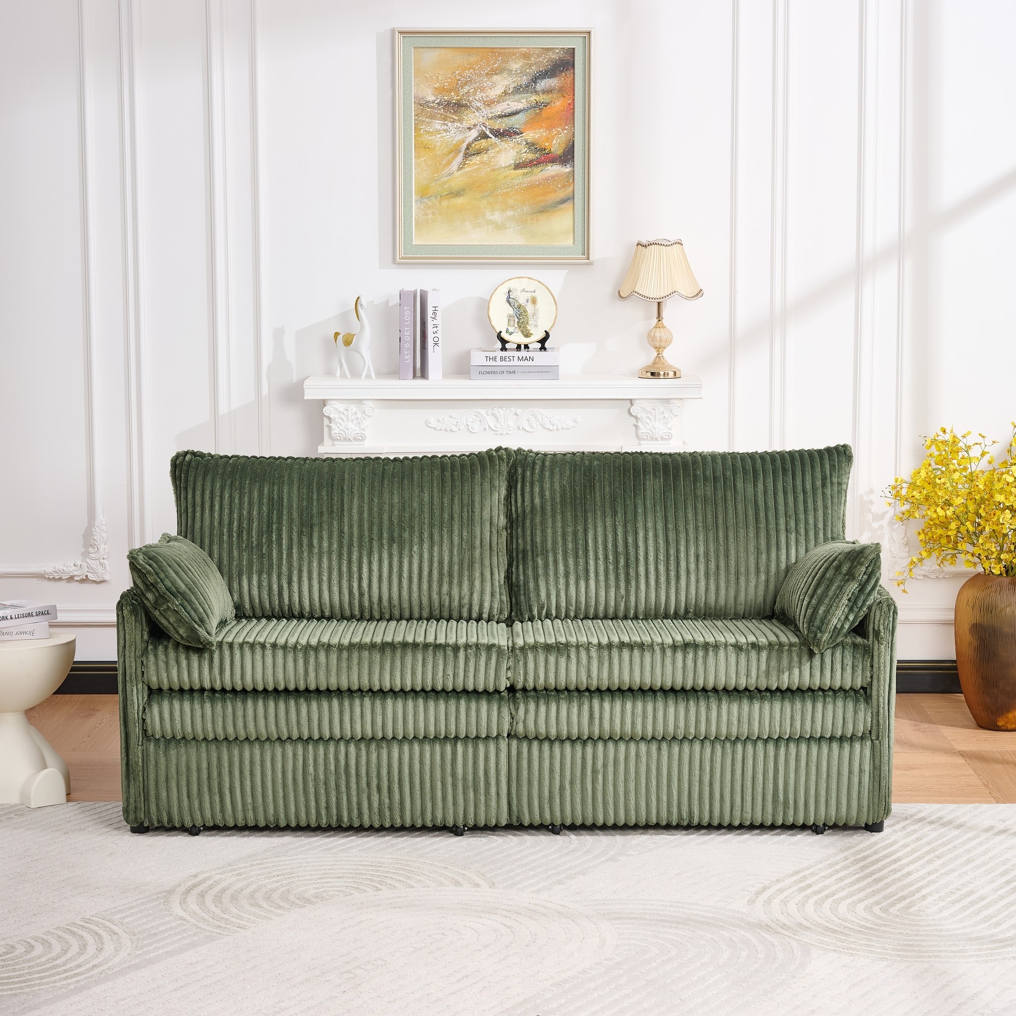 Convertible Sofa Bed With Side Pocket And USB Ports For Small Spaces
