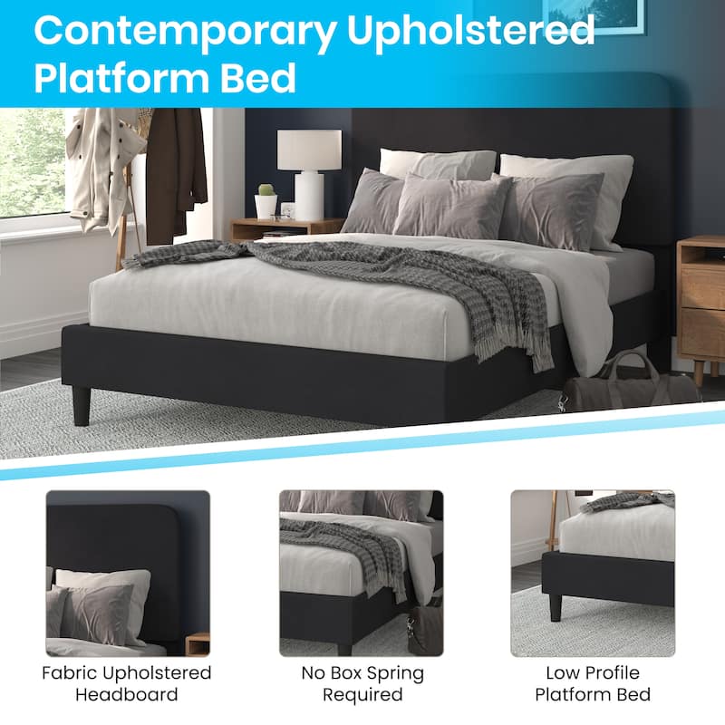 Upholstered Platform Bed with headboard