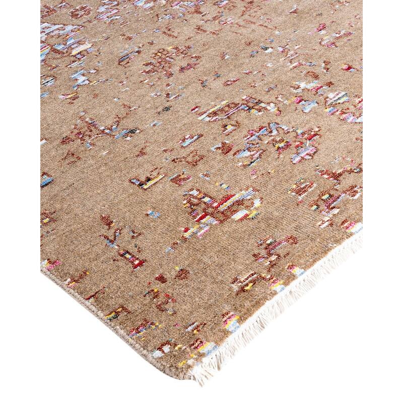 Ikat One-of-a-Kind Handmade Area Rug, Beige - 8' 0" x 10' 0"