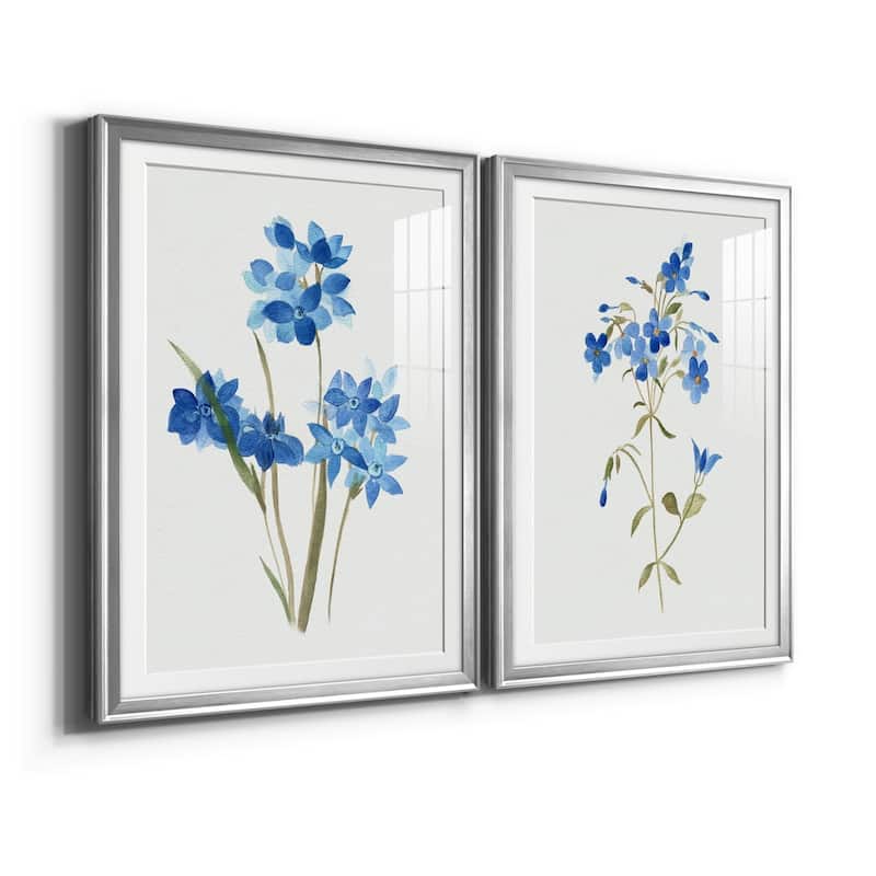 Blue Blossom Botanical I Premium Framed Print - Ready to Hang