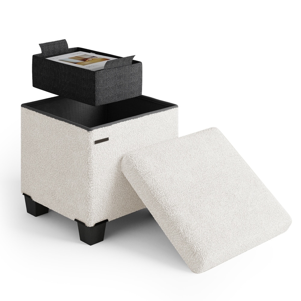 Empyrean Storage Bench for Living Room, Small Ottoman Foot Rest