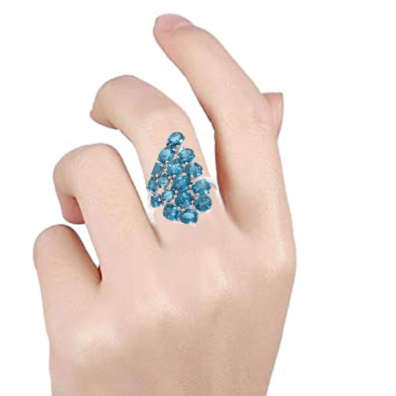 925 Sterling Silver Teal Kyanite Ring