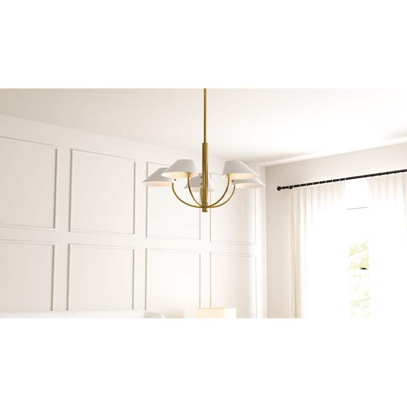 Penley 5-Light Brushed Gold Chandelier