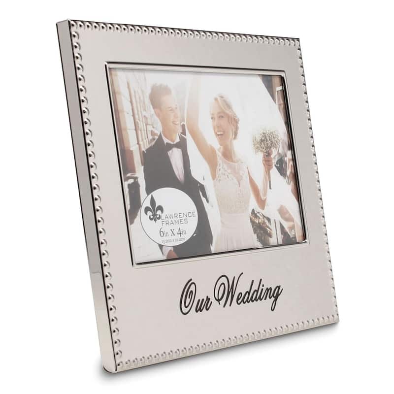 Silver-Tone Our Wedding 4x6 Photo Frame