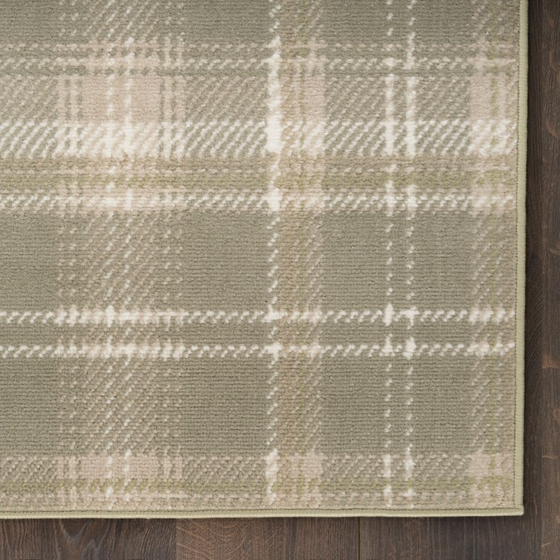 HomeRootsPlaid Cottage Rectangle Area Rug - 108' X '72' X '0.5