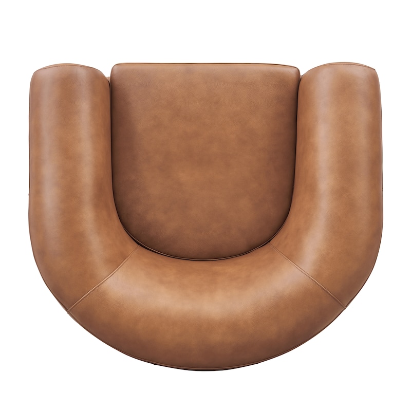 NPD Furniture Cordelia 38" W Top Grain Leather Club Chair