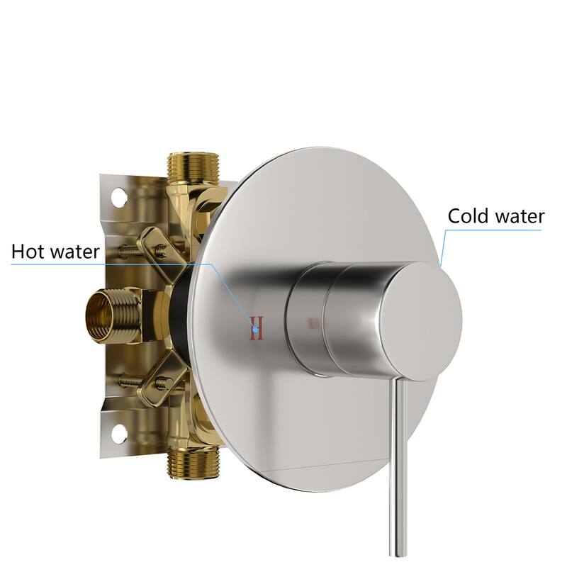 Topcraft 10-Inch Wall Mounted Round Shower System with Rough-in Valve - 10*10