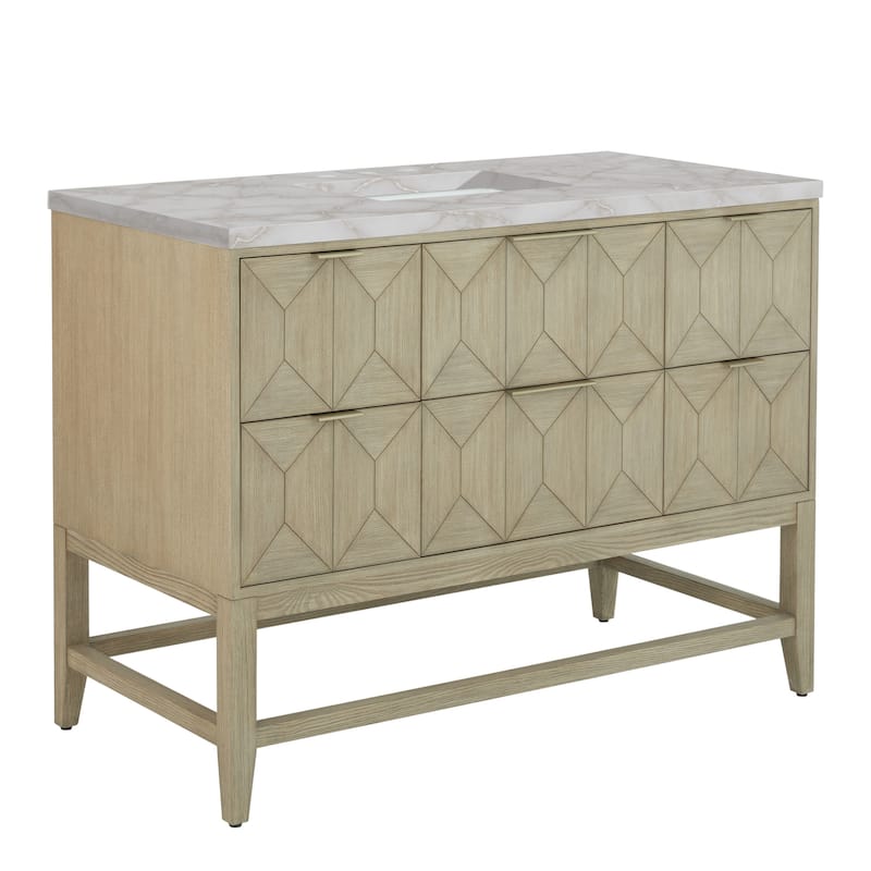 James Martin Vanities D100-V48-3VSL Emmeline 48" Single Basin Ash Wood