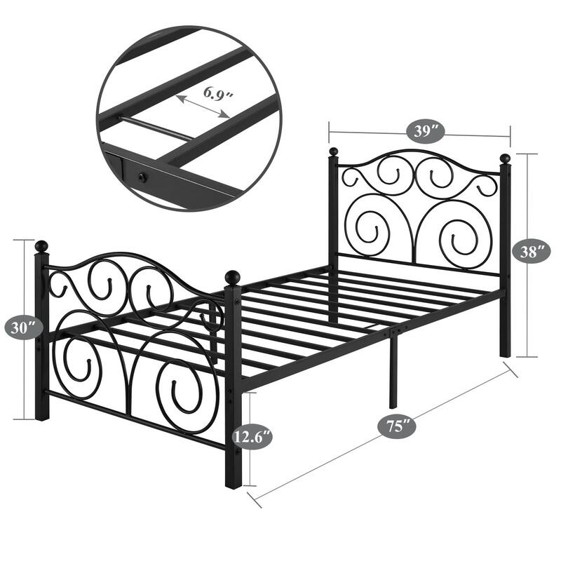 Taomika 3-Pieces Modern Bed Frame and Modern Nightstand Set