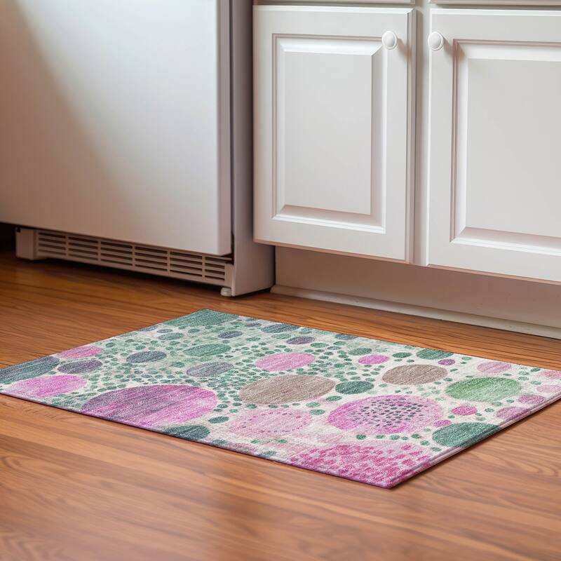 Premium Washable Super Soft Mayfield Rug - Green - 1'8" x 2'6"