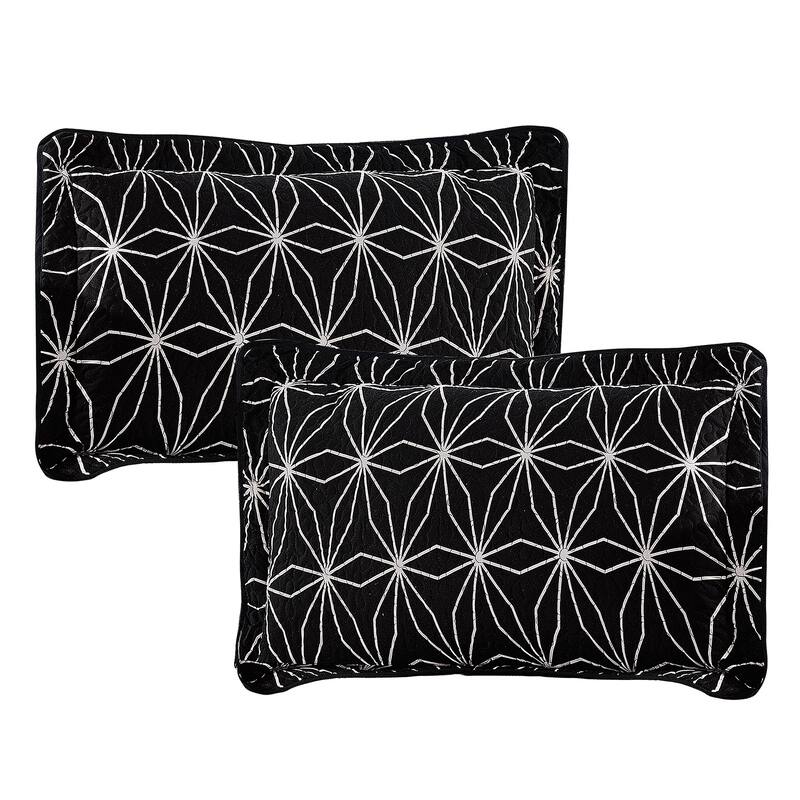 Serenta 3 Piece Printed Microfiber Quilts Coverlet Set, King