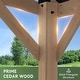 preview thumbnail 19 of 62, Aoxun Outdoor Cedar Wood Gazebo with Double Hardtop Roof
