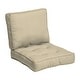 preview thumbnail 5 of 29, Arden Selections Plush PolyFill 24 x 24 in. Solid Leala Outdoor Deep Seat Cushion Set Tan Leala