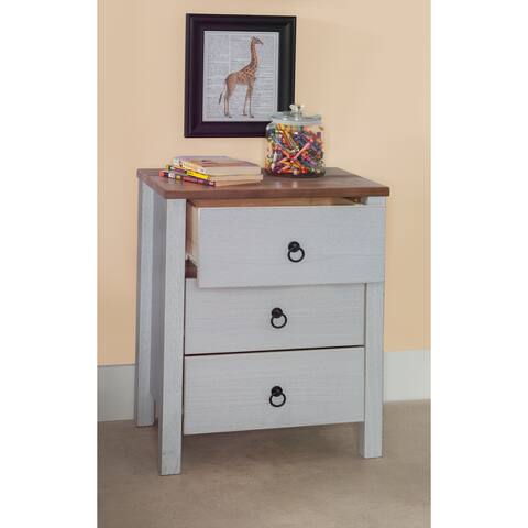 Merrin Rustic Oak Solid Wood 3 Drawer Chest