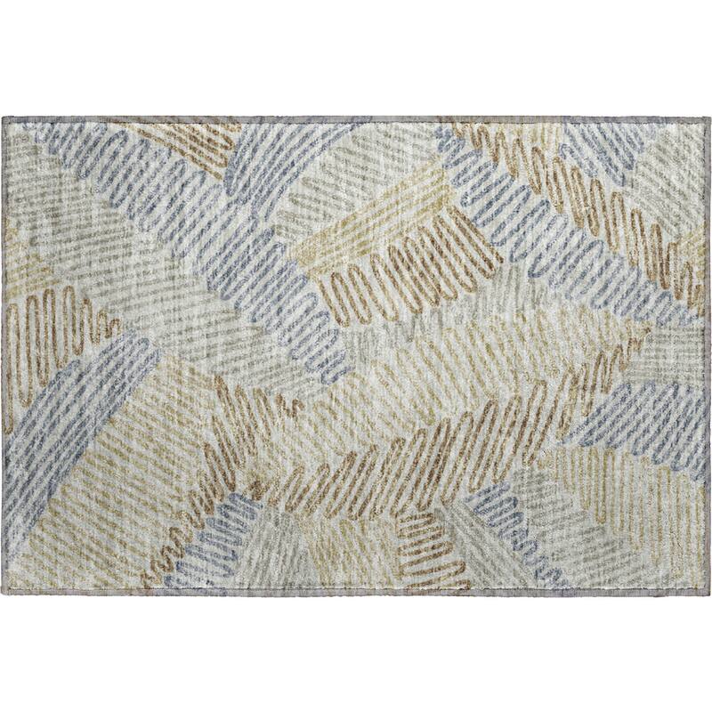 Premium Washable Super Soft Contemporary Leaf Mayfield Rug