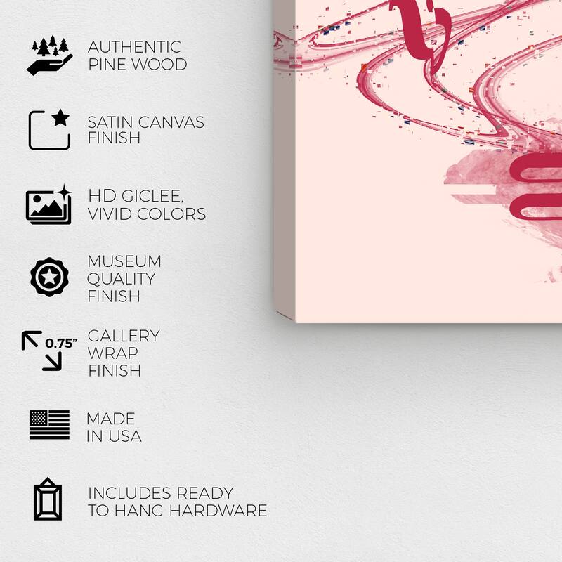 Wynwood Studio Canvas Abstract Graphic Fusion Red Modern & Contemporary Wall Art Canvas Print