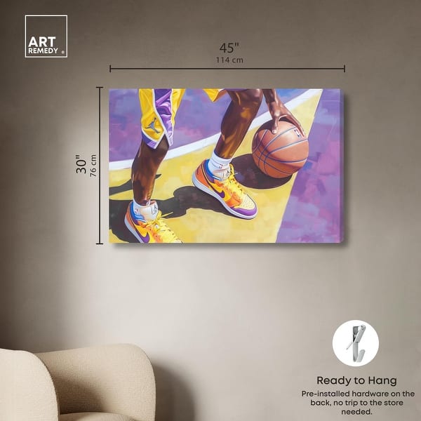 dimension image slide 2 of 6, Legend Court Canvas by Art Remedy, Gallery Wrapped