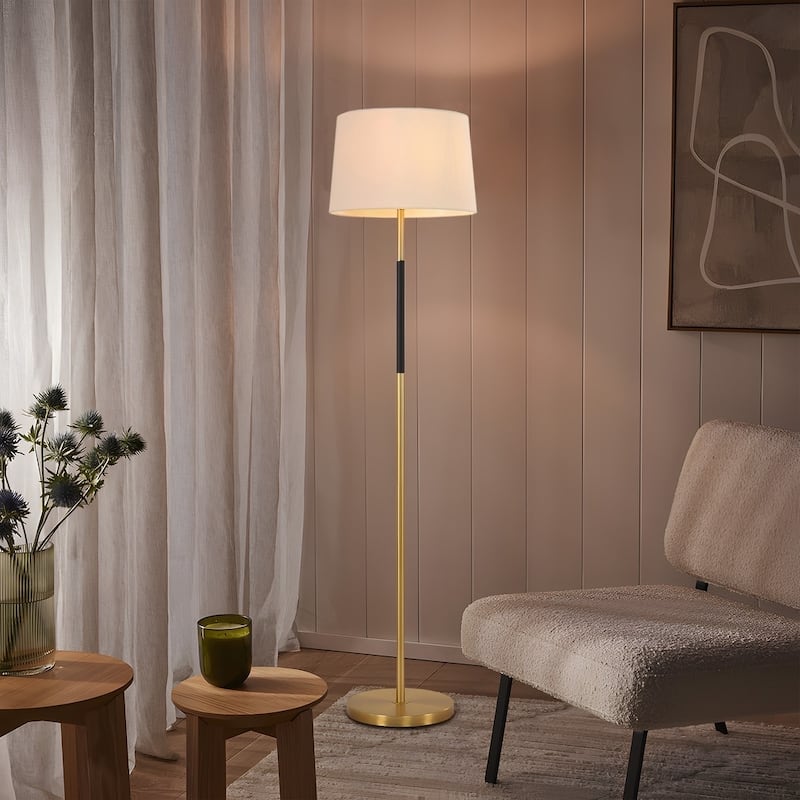 57.8" Mid-Century Metal Floor Lamp, Brass Lamps with Dimmer Switch