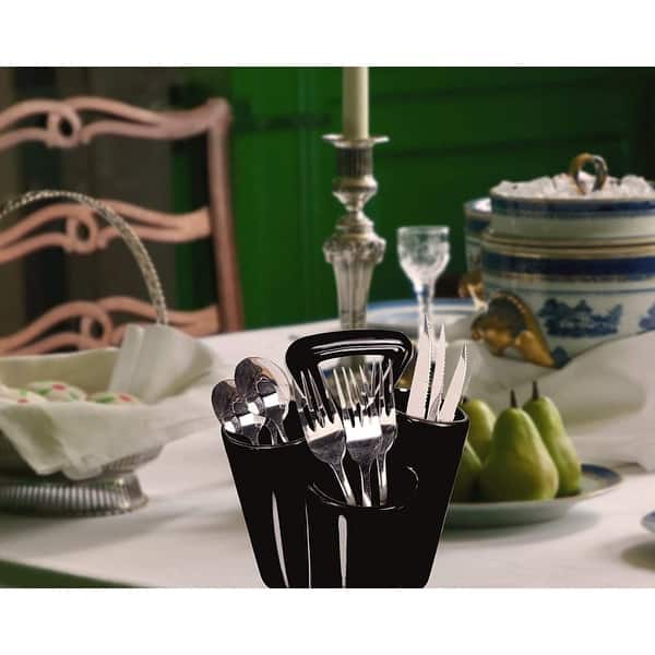 Shop Farmhouse Decor 4 Section Ceramic Silverware Holder