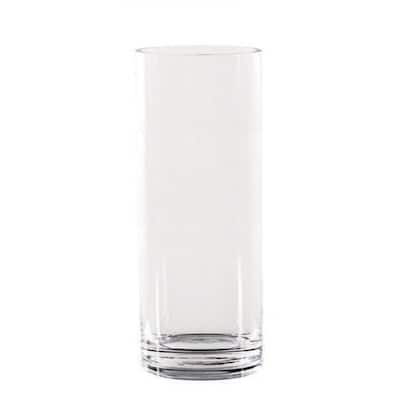 16" Cylindrical Glass Vase