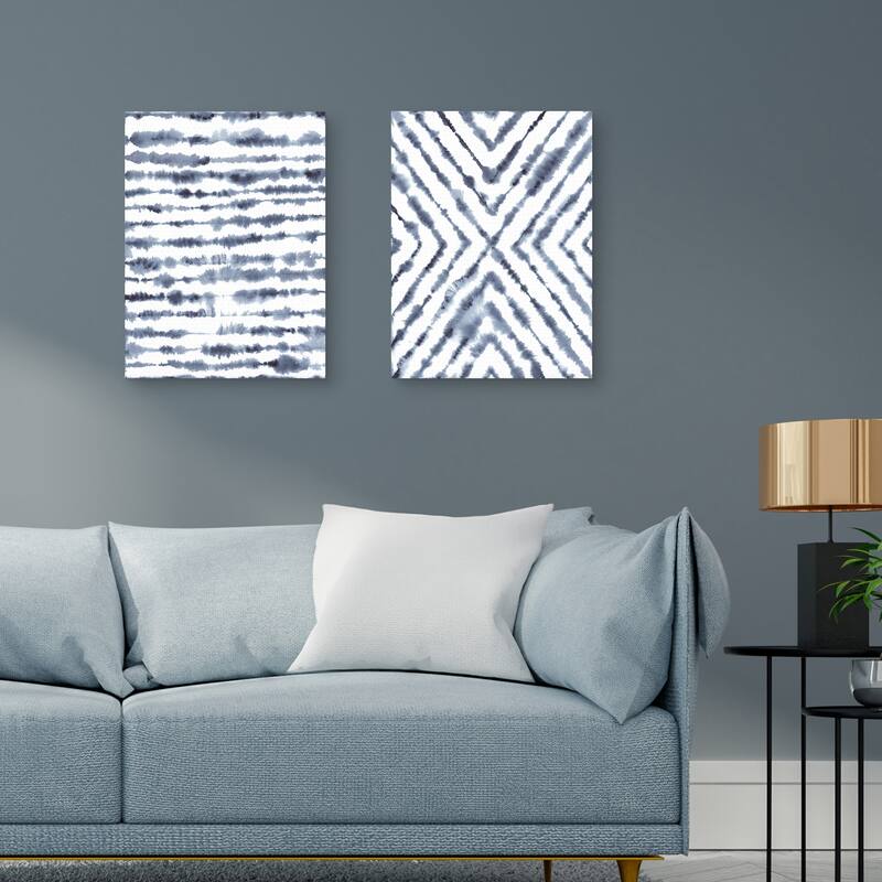 Shibori in Blue 1, 2 by ML Studio Canvas Art Prints