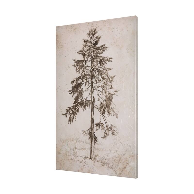 Westcoast Tree Drawing II (36 x 60) Canvas Art Print