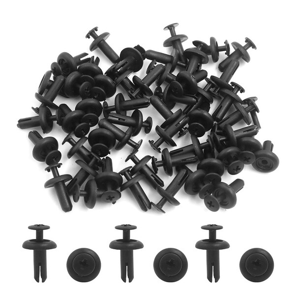 100 Pcs Auto Car Door Fender 7mm Hole Plastic Trim Boot Rivets Push Clip