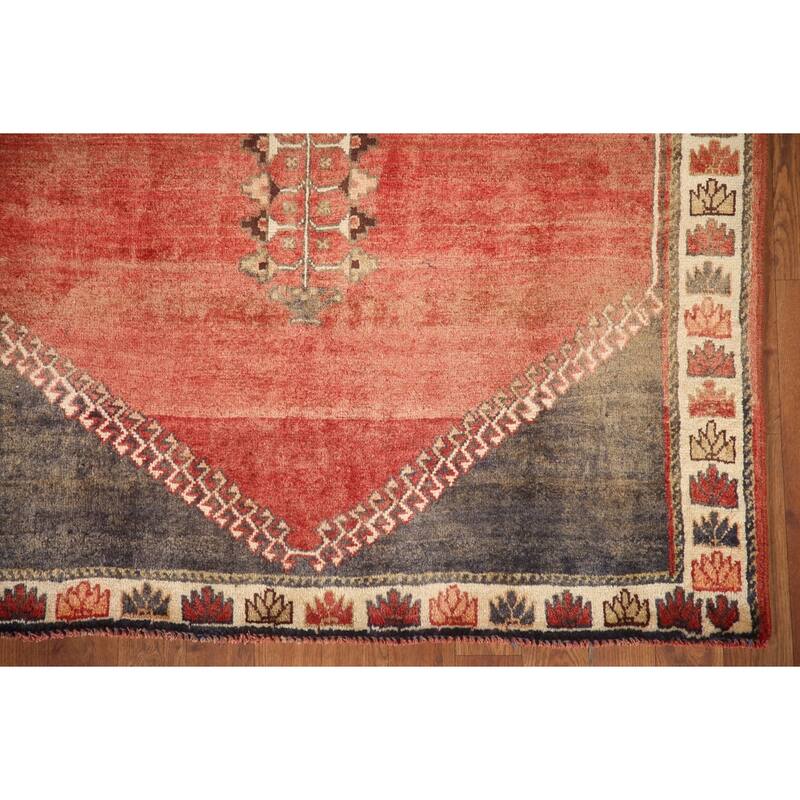 Hand Knotted Oriental 100% Wool Carpet Traditional Medallion Red Shiraz Area Rug - 6' 3'' X 3' 11''