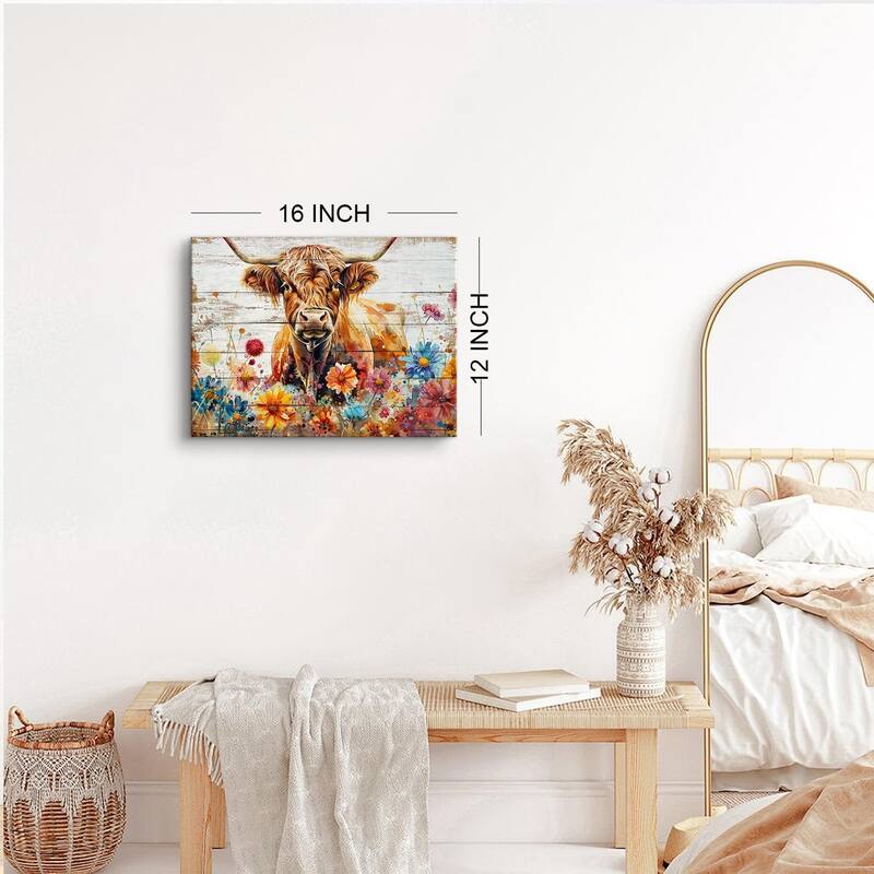 Wall Art Western Scottish Cow Pictures