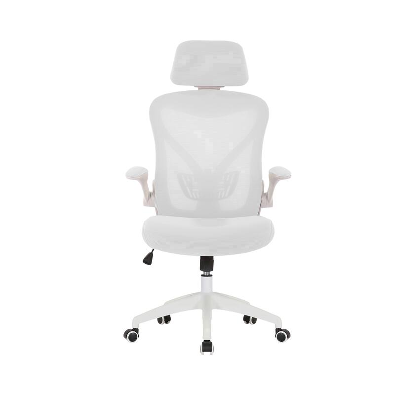 Porthos Home Raif Office Chair, Mesh Back, Central Tilt, Flip-up Armrests