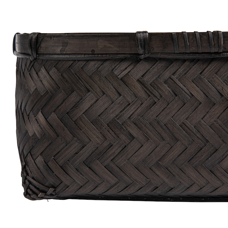 Bamboo & Water Hyacinth Baskets, Black