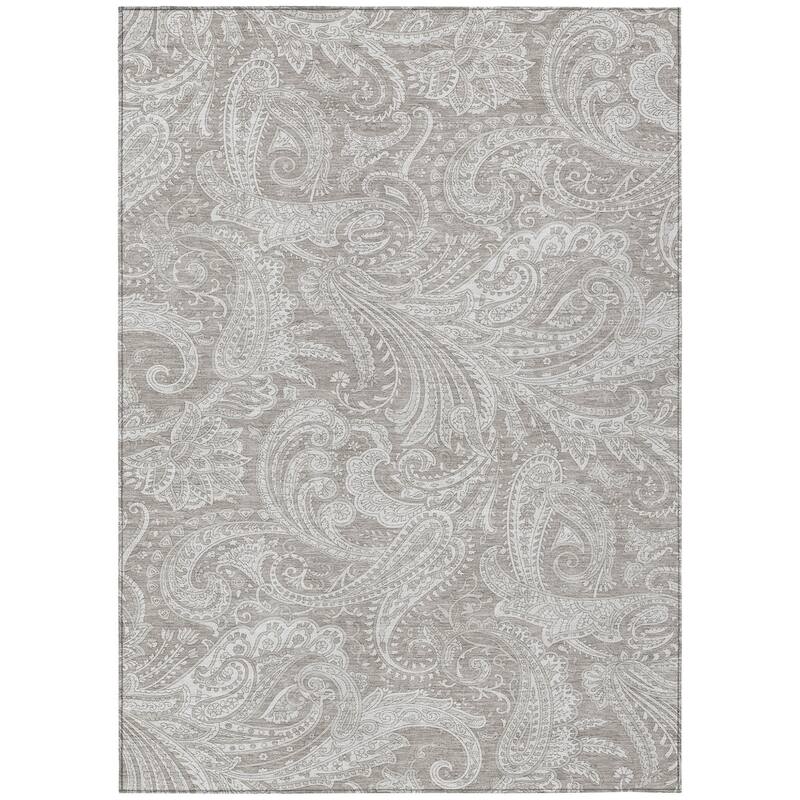 HomeRoots Paisley Transitional Rectangle Outdoor Rug