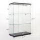 preview thumbnail 47 of 165, Glass Display Cabinet with Doors & Locks, Acrylic Shelves, Floor Standing Storage Showcase for Home or Office