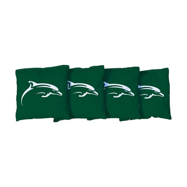 slide 2 of 3, Le Moyne Dolphins Green Cornhole Bags All-Weather Resin Filled