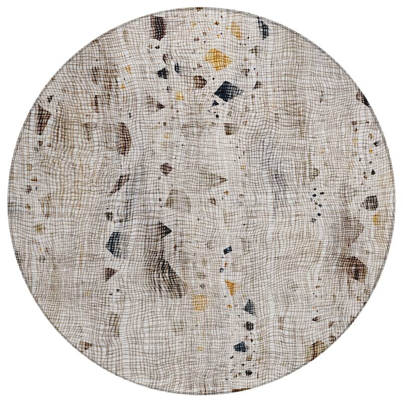 HomeRoots Abstract Transitional Rectangle Outdoor Rug
