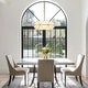 preview thumbnail 3 of 10, Modern 5-Light Gold Drum Chandelier Transitional Light for Dining Room Entryway - 23.6" Dia. x 8.3" H
