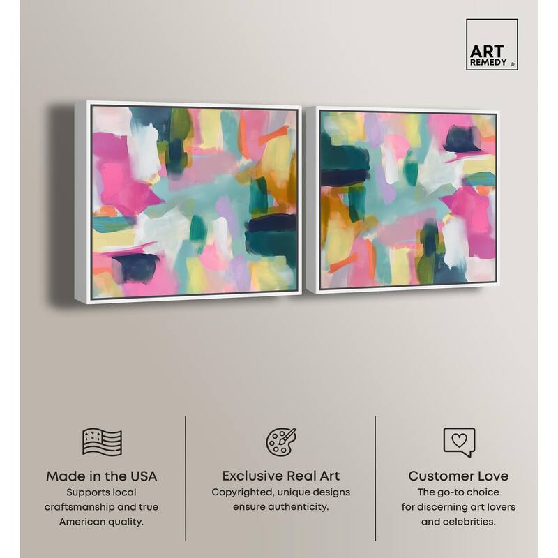 Pastel Poppies Canvas by Art Remedy
