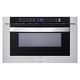 preview thumbnail 1 of 10, Cosmo 24 in. Built-in Microwave Drawer with Auto Presets in Stainless Steel - 24 in.