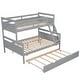preview thumbnail 12 of 15, Twin over Full Bunk Bed with Ladder, Twin Size Trundle, Safety Guardrail