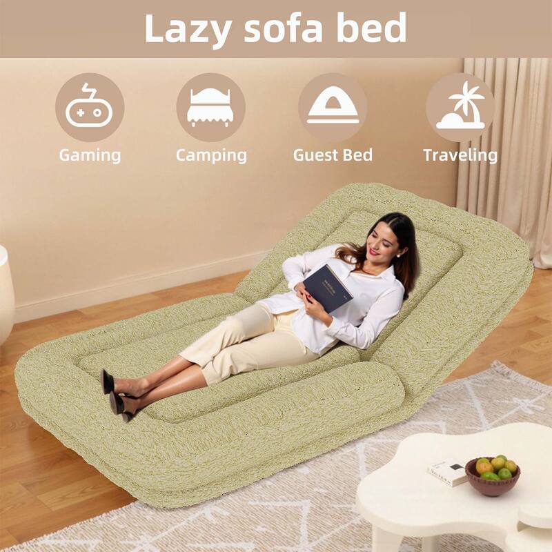 Sleek Modern Design Folding Sofa Chair with 5 Adjustable Positions for Gaming,Meditation,and Relaxation