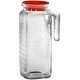 preview thumbnail 2 of 1, Bormioli Rocco Gelo Jug - Red Lid - 40.5 Ounces
