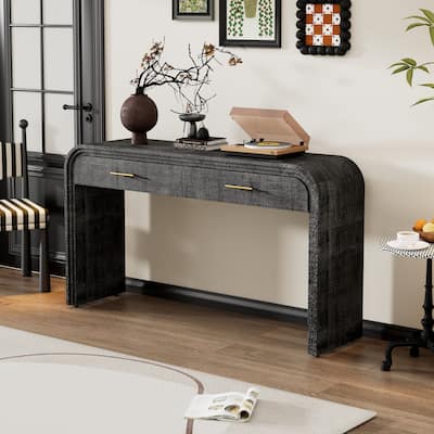 Trexm Unique Retro Silhouette Console Table - 15.70 x 59.05 x 32.70
