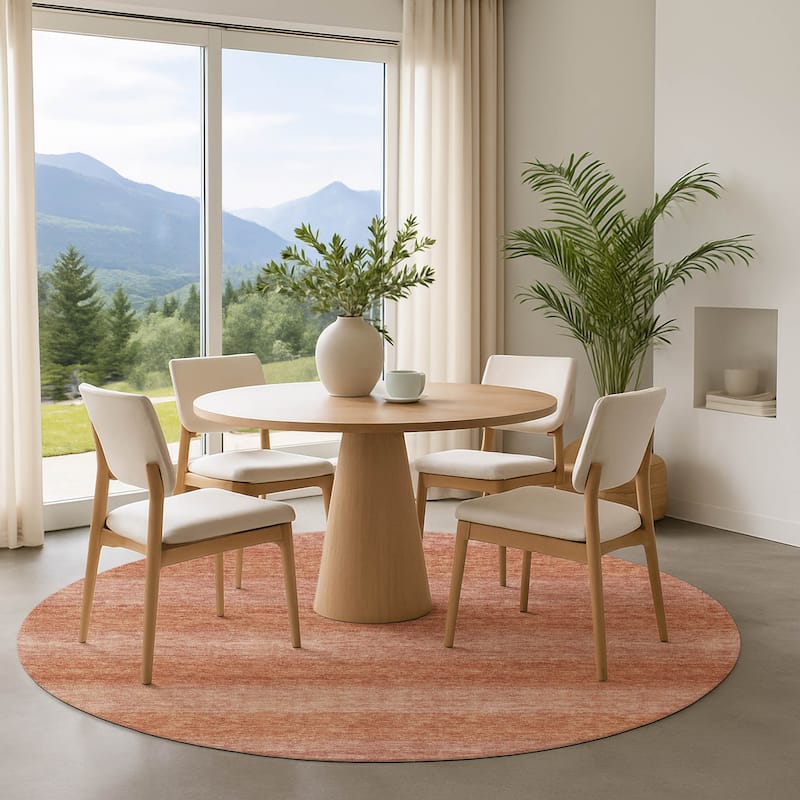 Premium Washable Super Soft Casual Ombre Mayfield Rug - Terracotta - 8' x 8'