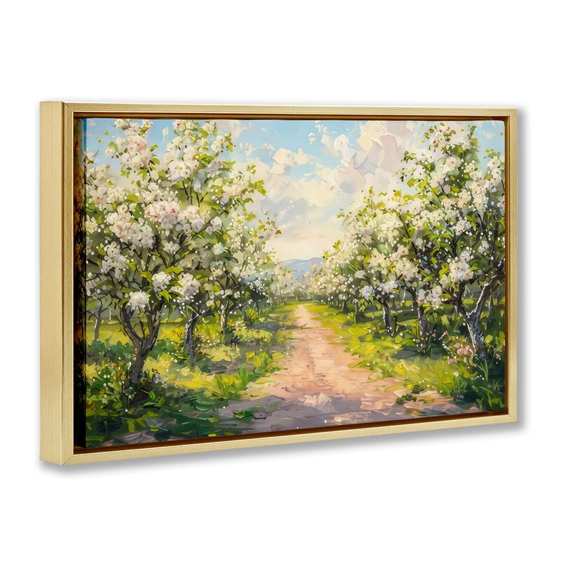 Stupell Path Through Flowering Trees Framed Floater Canvas Wall Art Design By LSR Creative Studio