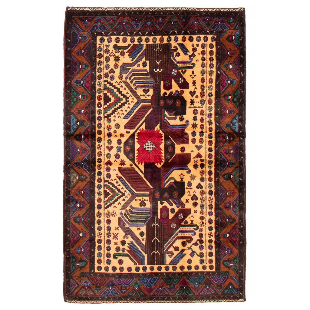 Teimani Beige Rug 3'10" x 6'8" - 3'10 x 6'8