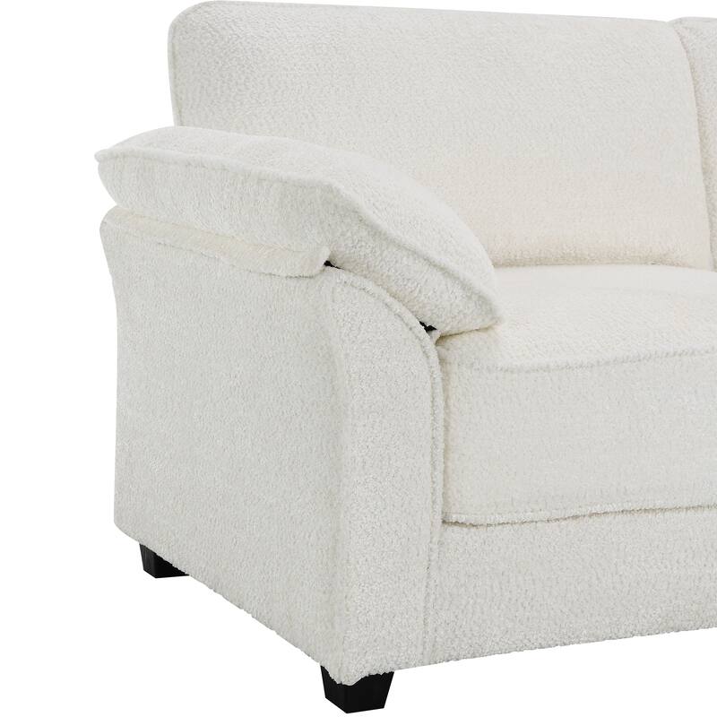 81" Convertible 4-Seat Modular Sofa with Ottoman