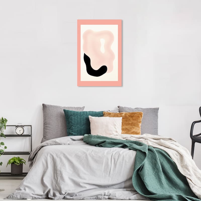 Wynwood Studio Canvas Abstract Deflated Balloon Pink and Light Pink Modern & Contemporary Wall Art Canvas Print
