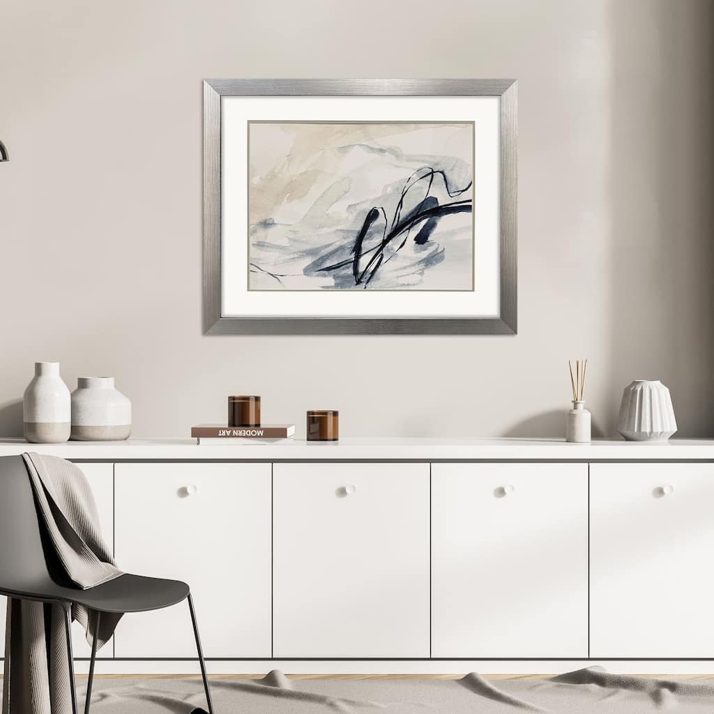 Paragon Indigo Markings II Framed Art